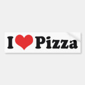 I Love Heart Pizza Bumpersticker (Voorkant)