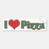 I Love Heart Pizza Bumpersticker (Voorkant)