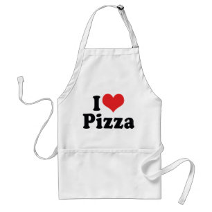 I Love Heart Pizza Standaard Schort
