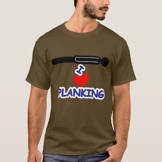 I Love (Heart) Planking T-shirt (Voorkant)