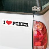 I Love Heart Poker - Texas Holdem Lover Bumpersticker (Op Truck)