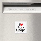 I Love (Heart) Pork Chops Magneet (Insitu (Vaatwasser))