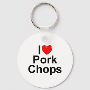 I Love (Heart) Pork Chops Sleutelhanger