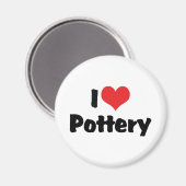 I Love Heart Pottery - Clay Lover Magneet (Voorkant / Achterkant)