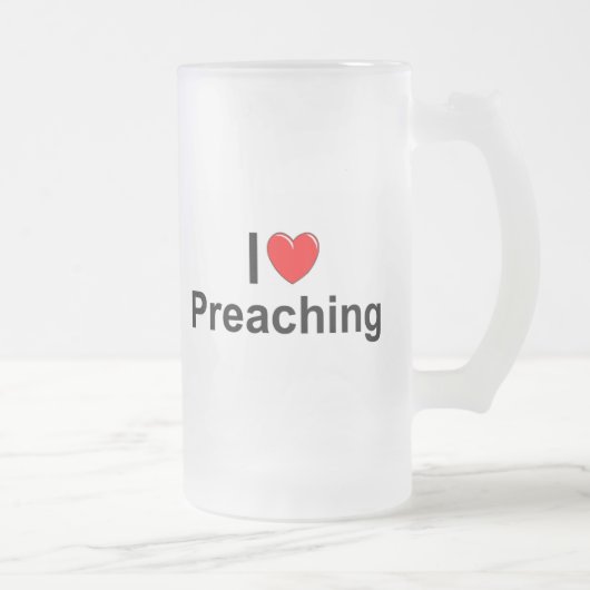 I Love (Heart) Preaching Matglas Bierpul (Rechts)