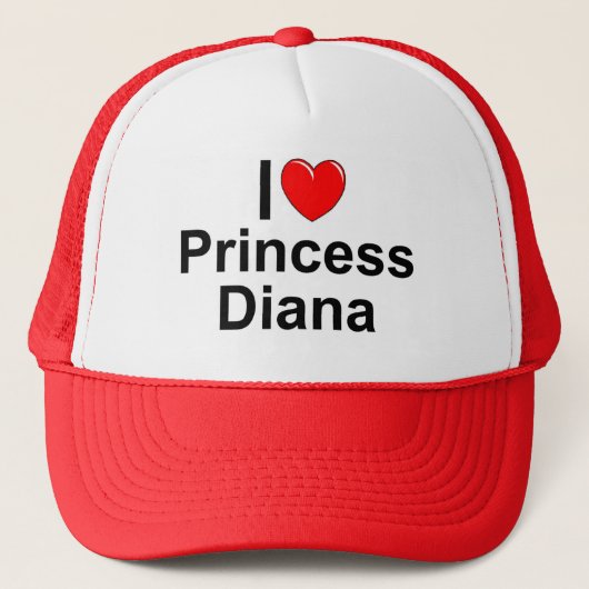 I Love (Heart) Princess Diana Trucker Pet (Voorkant)