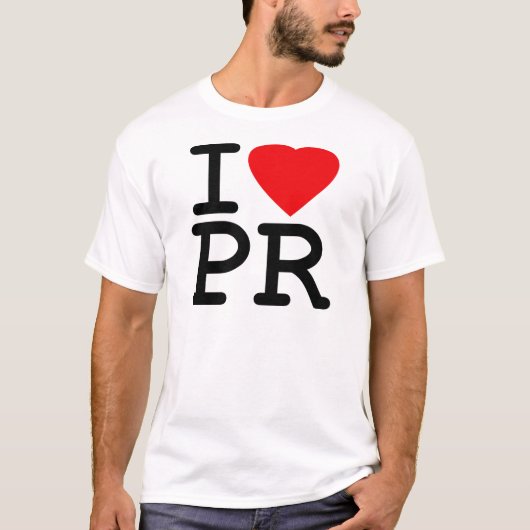 I Love Heart Puerto Rico T-shirt (Voorkant)