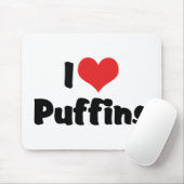 I Love Heart Puffins Muismat (Met muis)