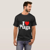I Love Heart Pugs Pug Dog Canine  T-shirt (Voorkant volledig)