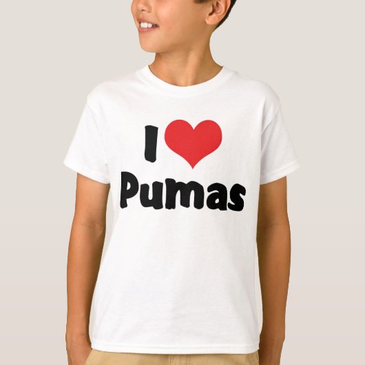 I Love Heart Pumas T-shirt (Voorkant)