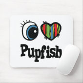 I Love (Heart) Pupfish Muismat (Met muis)