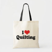 I Love Heart Quilting - Sewing Quilter Tote Bag (Voorkant)