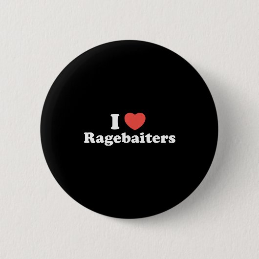 I Love Heart Ragebaiters Ronde Button 5,7 Cm (Voorkant)