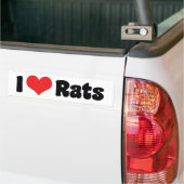 I Love Heart Rats - Pet Rat Lover Bumpersticker (Op Truck)