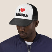 I Love Heart Rhinos - Rhinoceros Lover Trucker Pet (In situ)