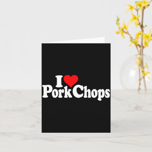 I Love Heart Rk Chops Kaart (Gele Bloem)