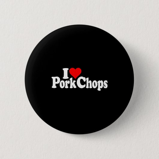 I Love Heart Rk Chops  Ronde Button 5,7 Cm (Voorkant)