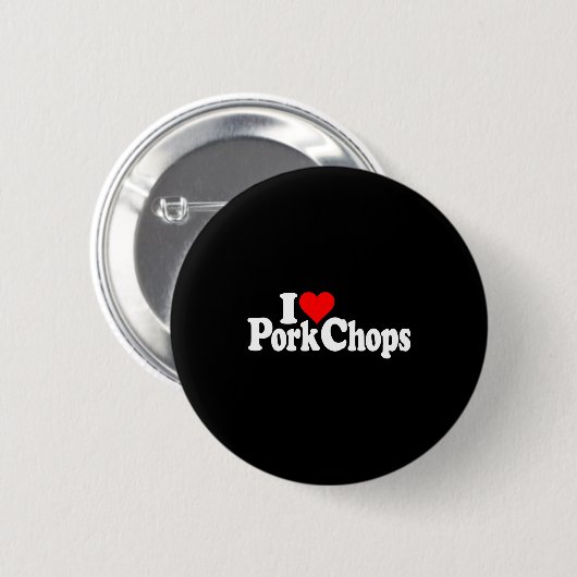 I Love Heart Rk Chops  Ronde Button 5,7 Cm (Voorkant /achterkant)