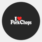 I Love Heart Rk Chops Ronde Sticker (Voorkant)
