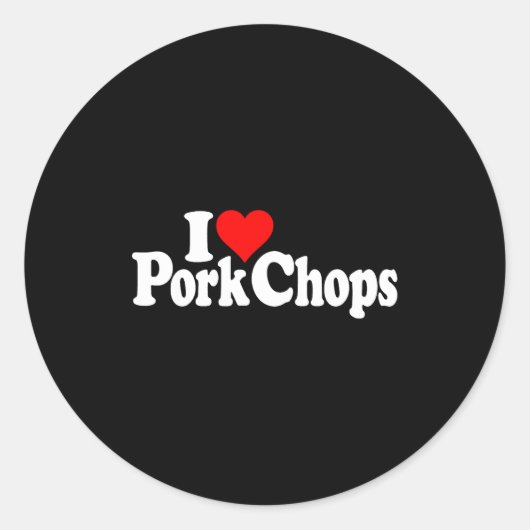I Love Heart Rk Chops Ronde Sticker (Voorkant)