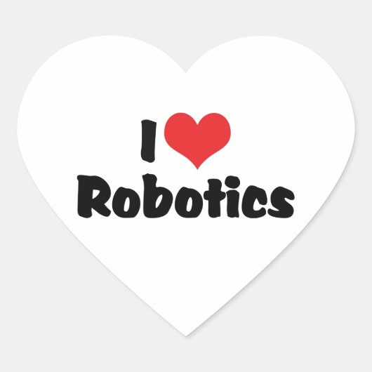 I Love Heart Robotics - Robot Lover Hart Sticker (Voorkant)