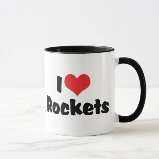 I Love Heart Rockets - Space Exploration Mok (Rechts)