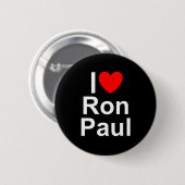 I Love (Heart) Ron Paul Ronde Button 5,7 Cm (Voorkant /achterkant)