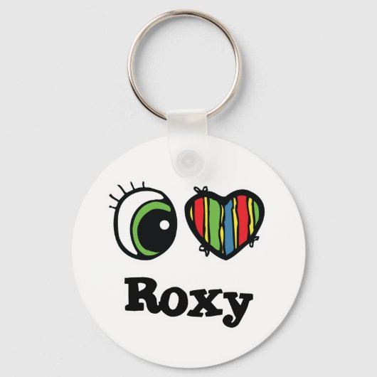 I Love (Heart) Roxy Sleutelhanger (Voorkant)