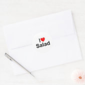 I Love (Heart) Salad Ronde Sticker (Envelop)