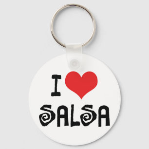I Love Heart Salsa Sleutelhanger