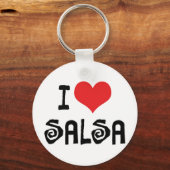 I Love Heart Salsa Sleutelhanger (Voorkant)