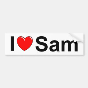 I Love (Heart) Sam Bumpersticker