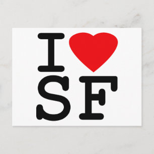 I Love Heart San Francisco Briefkaart