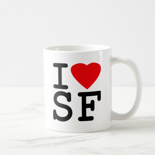 I Love Heart San Francisco Koffiemok (Rechts)