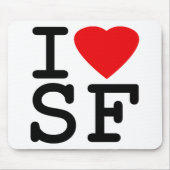I Love Heart San Francisco Muismat (Voorkant)