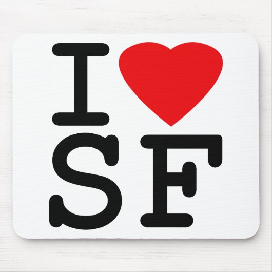 I Love Heart San Francisco Muismat (Voorkant)