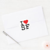 I Love Heart San Francisco Ronde Sticker (Envelop)