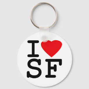 I Love Heart San Francisco Sleutelhanger