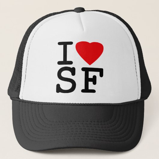 I Love Heart San Francisco Trucker Pet (Voorkant)