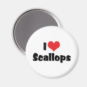 I Love Heart Scallops Magneet (Voorkant / Achterkant)