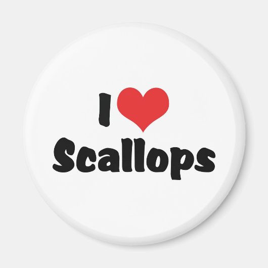 I Love Heart Scallops Magneet (Voorkant)