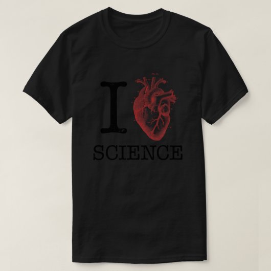 I Love Heart Science - Biology Anatomy Illustratio T-shirt (Design voorkant)