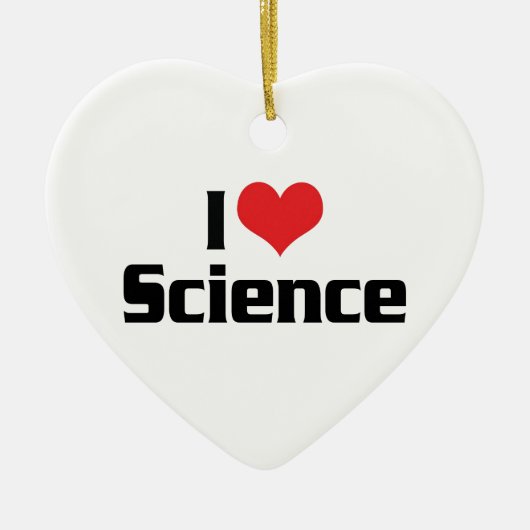 I Love Heart Science Keramisch Ornament (Voorkant)