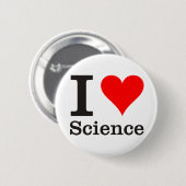 I Love (Heart) Science Slogan Pin Button Badge (Voorkant /achterkant)