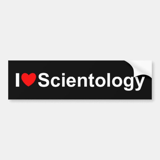 I Love (Heart) Scientology Bumpersticker (Voorkant)