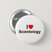 I Love (Heart) Scientology Ronde Button 5,7 Cm (Voorkant /achterkant)