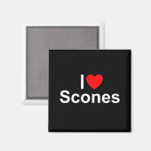 I Love (Heart) Scones Magneet (Voorkant / Achterkant)