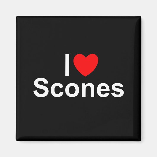 I Love (Heart) Scones Magneet (Voorkant)