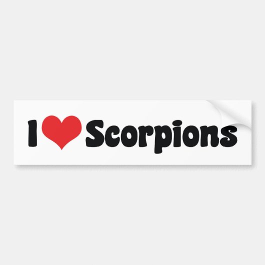 I Love Heart Scorpions Bumpersticker (Voorkant)