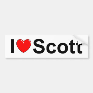 I Love (Heart) Scott Bumpersticker